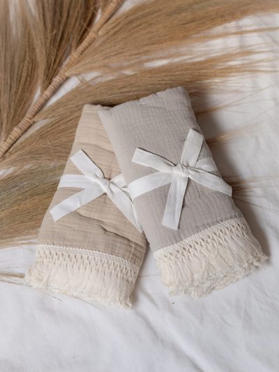 hydrofiele doek [licht grijs] met franjes