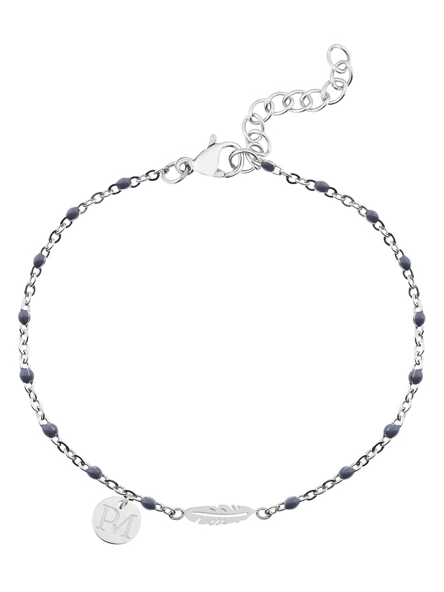 MAM armband SILVER feather [ID-461]