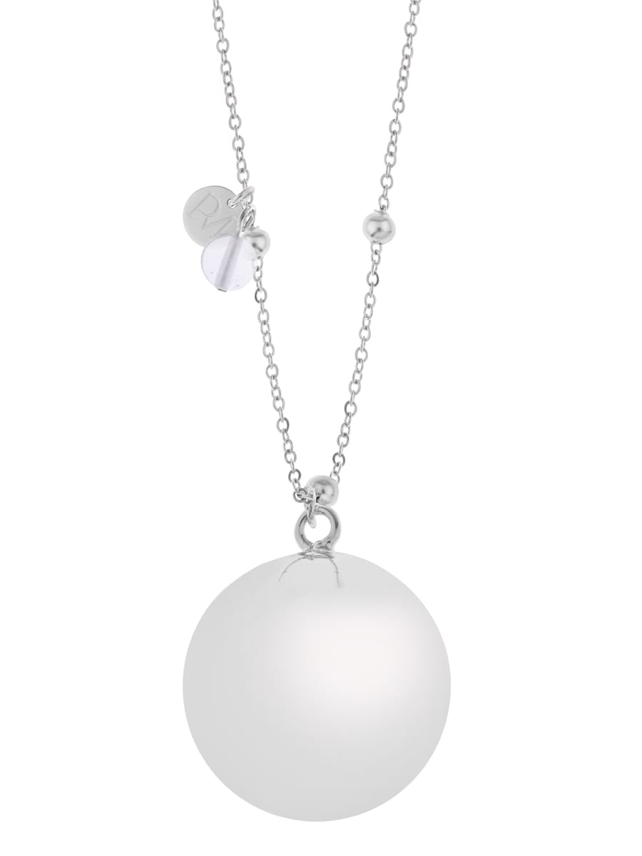 Olivia silver crystal | Bola zwangerschapsketting [ID-527]