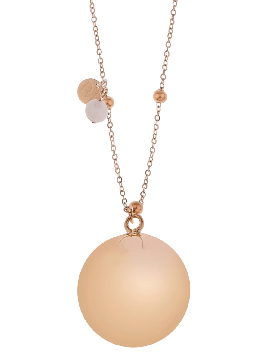 Olivia pink roze quartz | Bola zwangerschapsketting [ID-529]