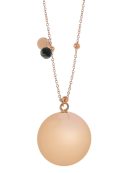 Olivia pink moss agaat  | Bola zwangerschapsketting [ID-530]