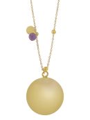Olivia gold amethyst | Bola zwangerschapsketting [ID-660]