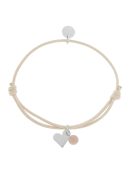 Armband Mea | heart/silver/creme/moonstone [ID-589]