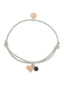 Armband Mea | heart/green/moss agate [ID-591]