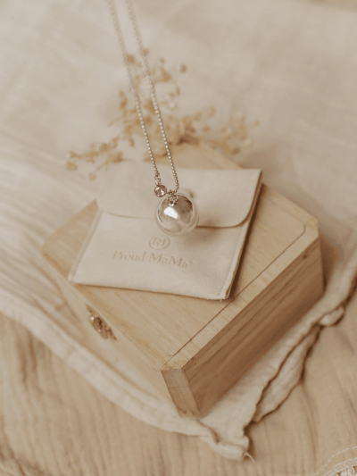 Chloé silver | Bola zwangerschapsketting [ID-675]