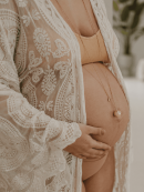 Fine pink/pink | Bola zwangerschapsketting [ID-491]