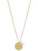 Schakelketting met parel - gegraveerde sieraden