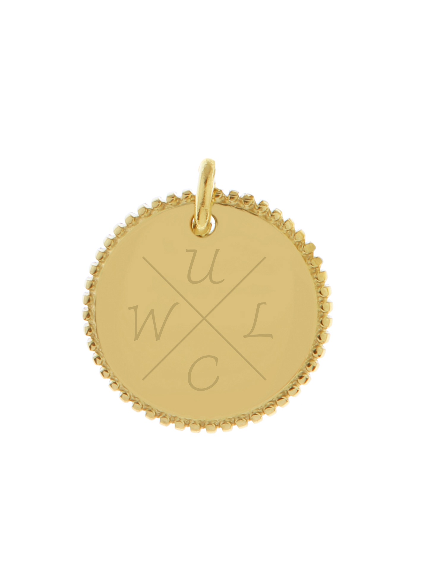 Losse bedel kartelrand - gegraveerde sieraden